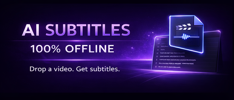 Scribe — offline AI subtitle generator and transcription tool. 100% offline, 99 languages, GPU accelerated.